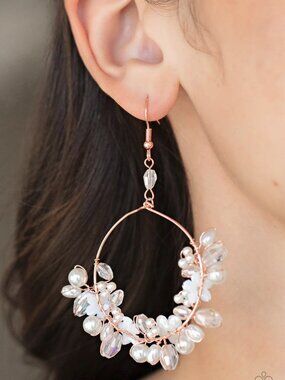 Paparazzi Jewelry Accessories - ​Floating Gardens - Copper Earrings - Vintage